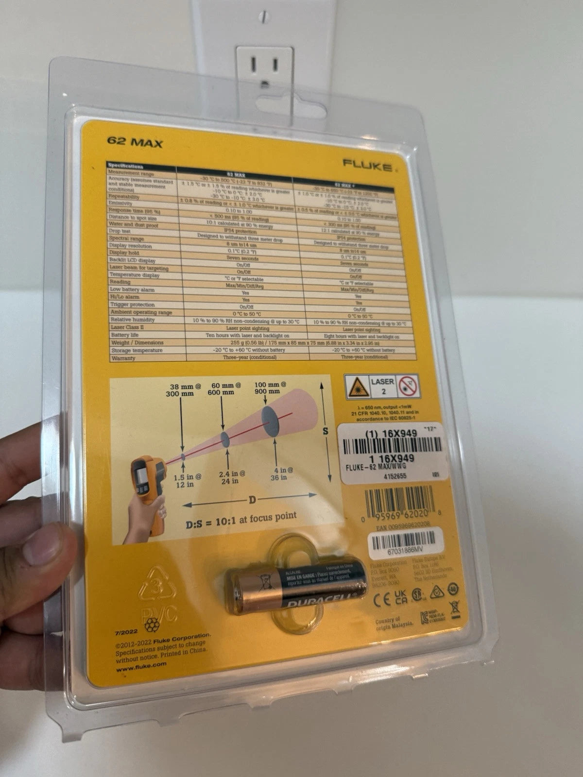 Fluke 62 Max Infrared Thermometer - New Factory Sealed