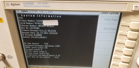 44 GHz Spectrum Analyzer by Agilent
