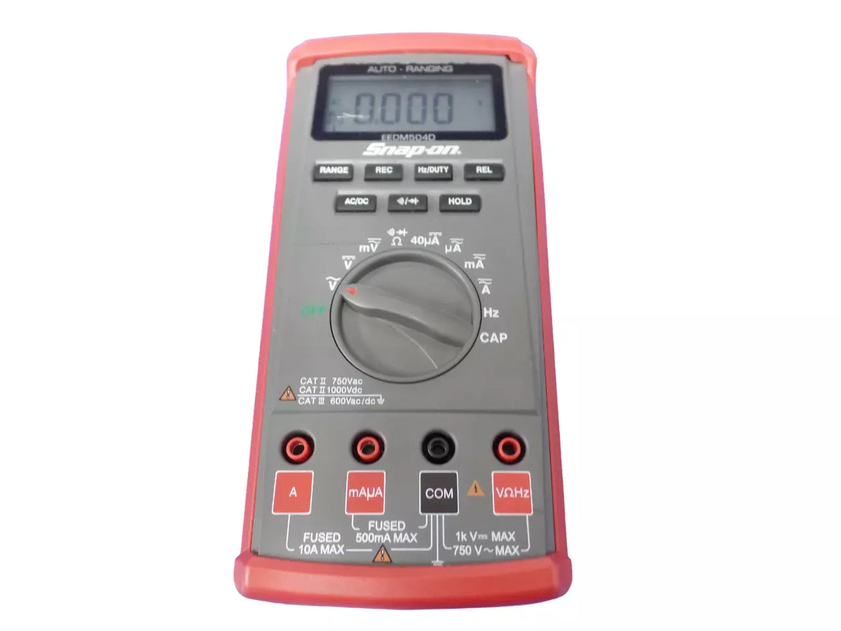 SNAP-ON EEDM504D Auto-Ranging Multimeter with Leads & Case