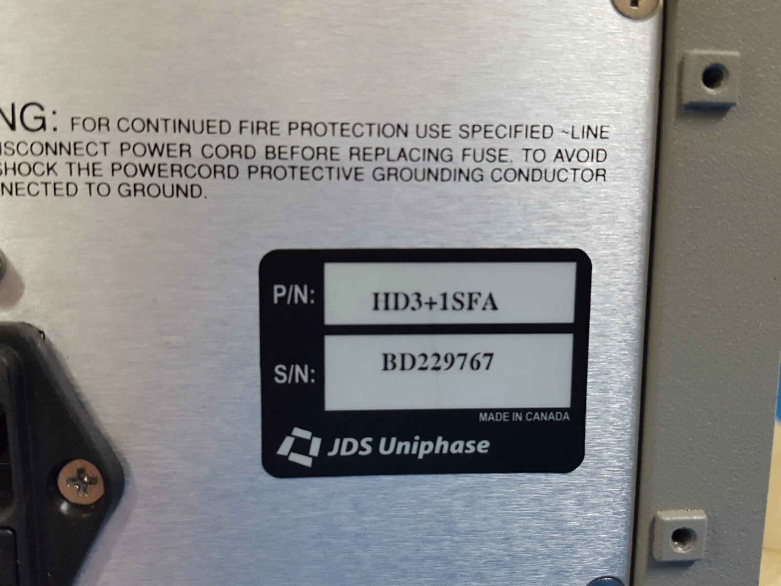 JDSU HD3+1SFA Optical Delay (9767)