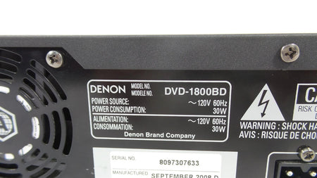 DENON DVD-1800BD Blu-Ray / DVD Media Player