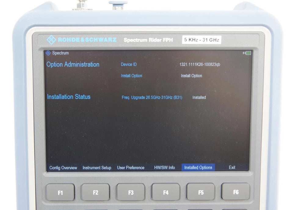 Rohde & Schwarz Spectrum Rider FPH 5kHz - 31GHz