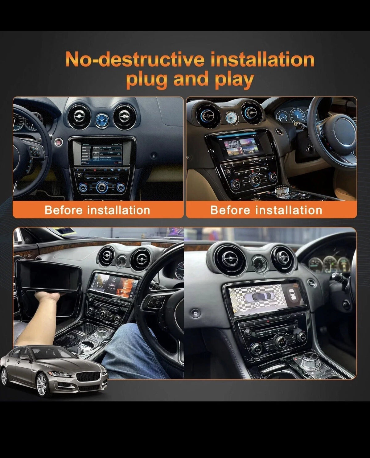 Android Car Radio 2Din Stereo Receiver For Jaguar XJ 2009-2018 GPS Navi 128GB