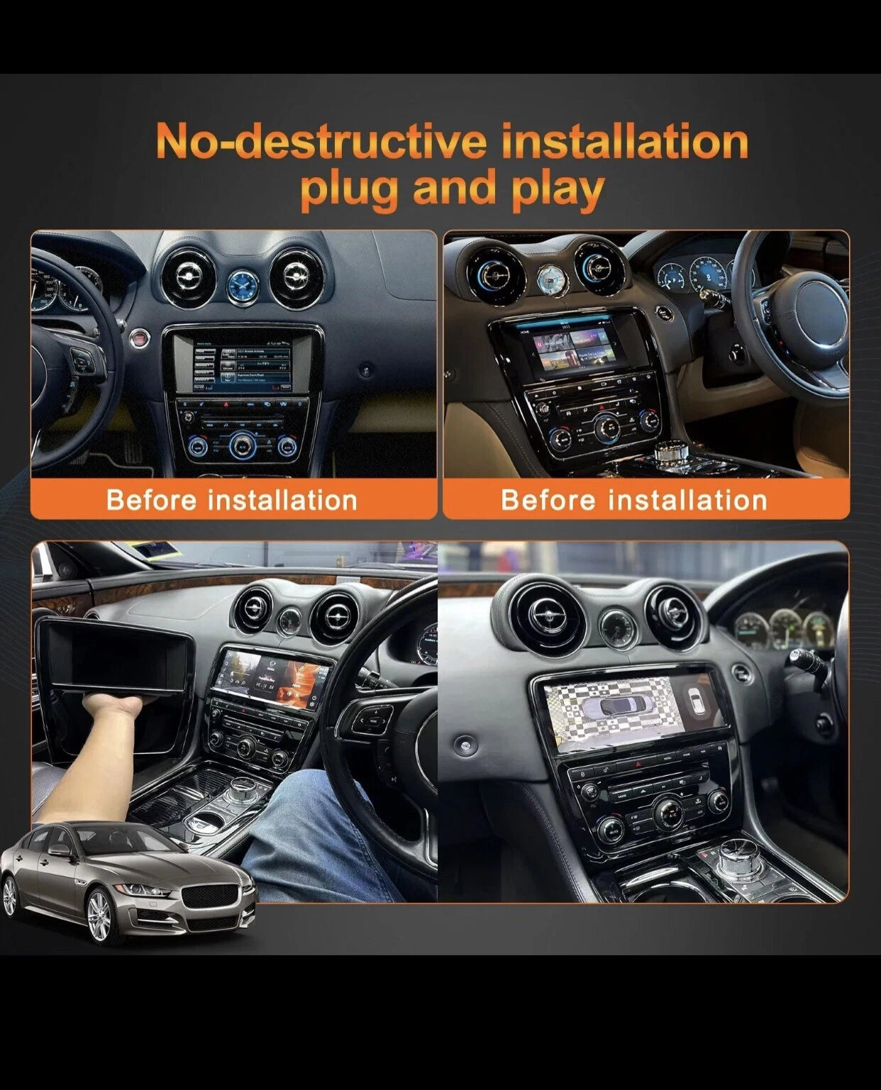 Android Car Radio 2Din Stereo Receiver For Jaguar XJ 2009-2018 GPS Navi 128GB