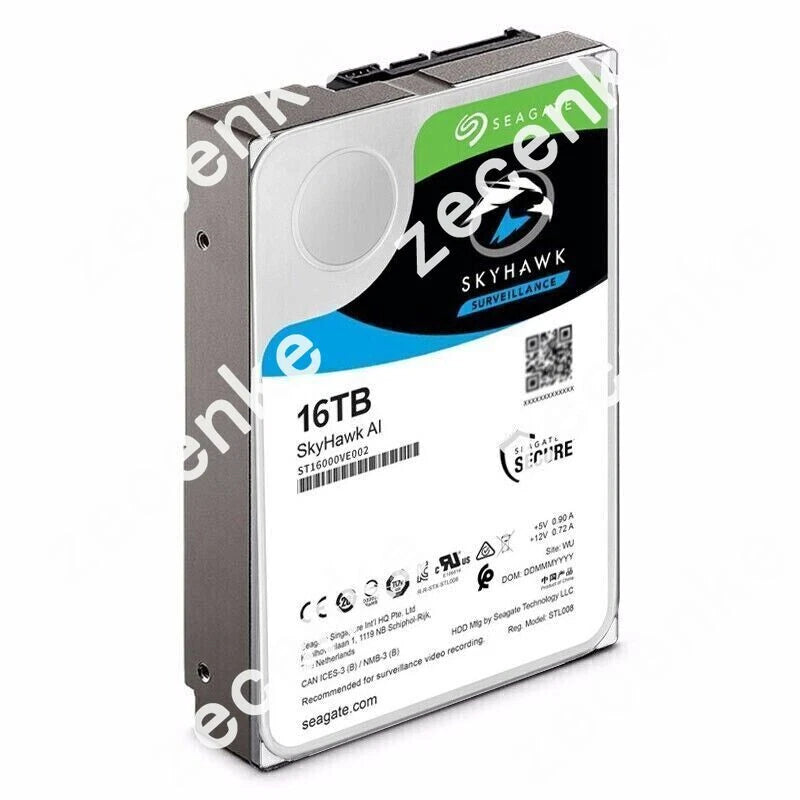 Seagate Skyhawk Ai 16TB SATA Hard Drive 256MB Cache 3.5" 7200RPM ST16000VE002