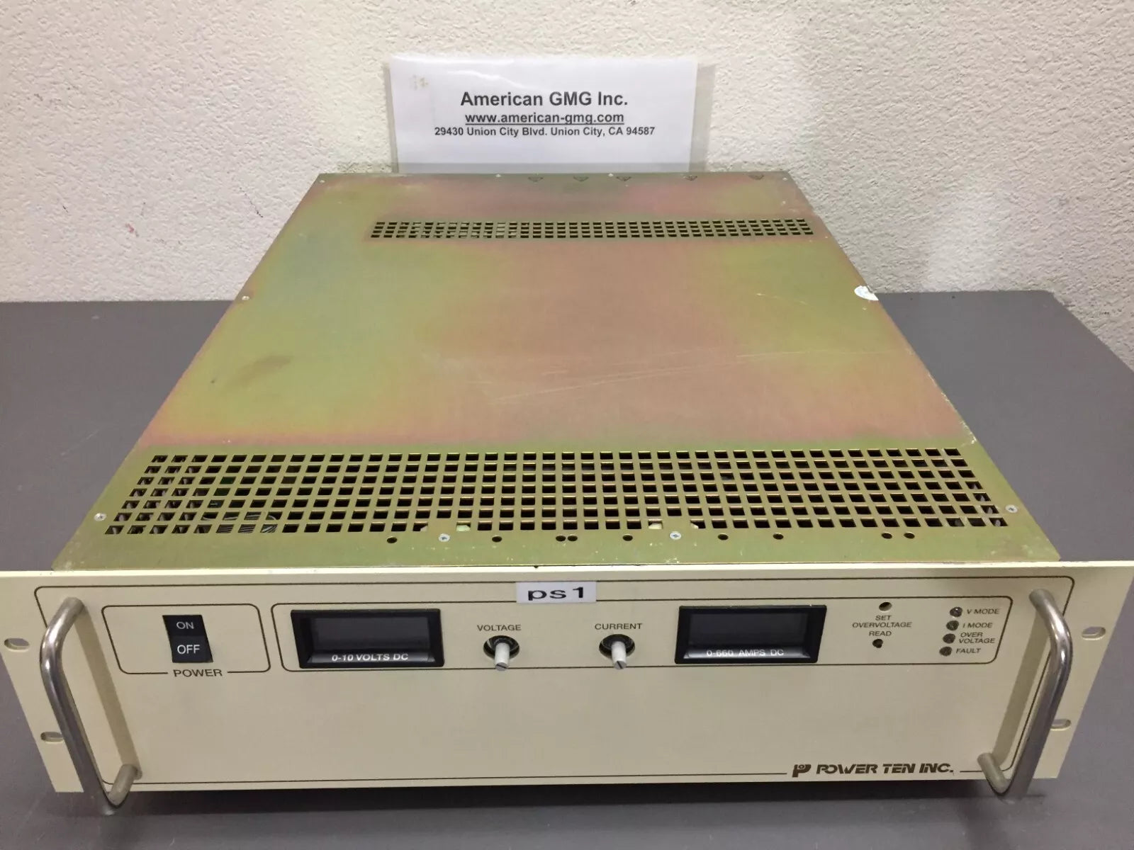 Heavy Duty DC Variable Power Supply Power Ten P63C-10660A 0-10V DC 0-660A