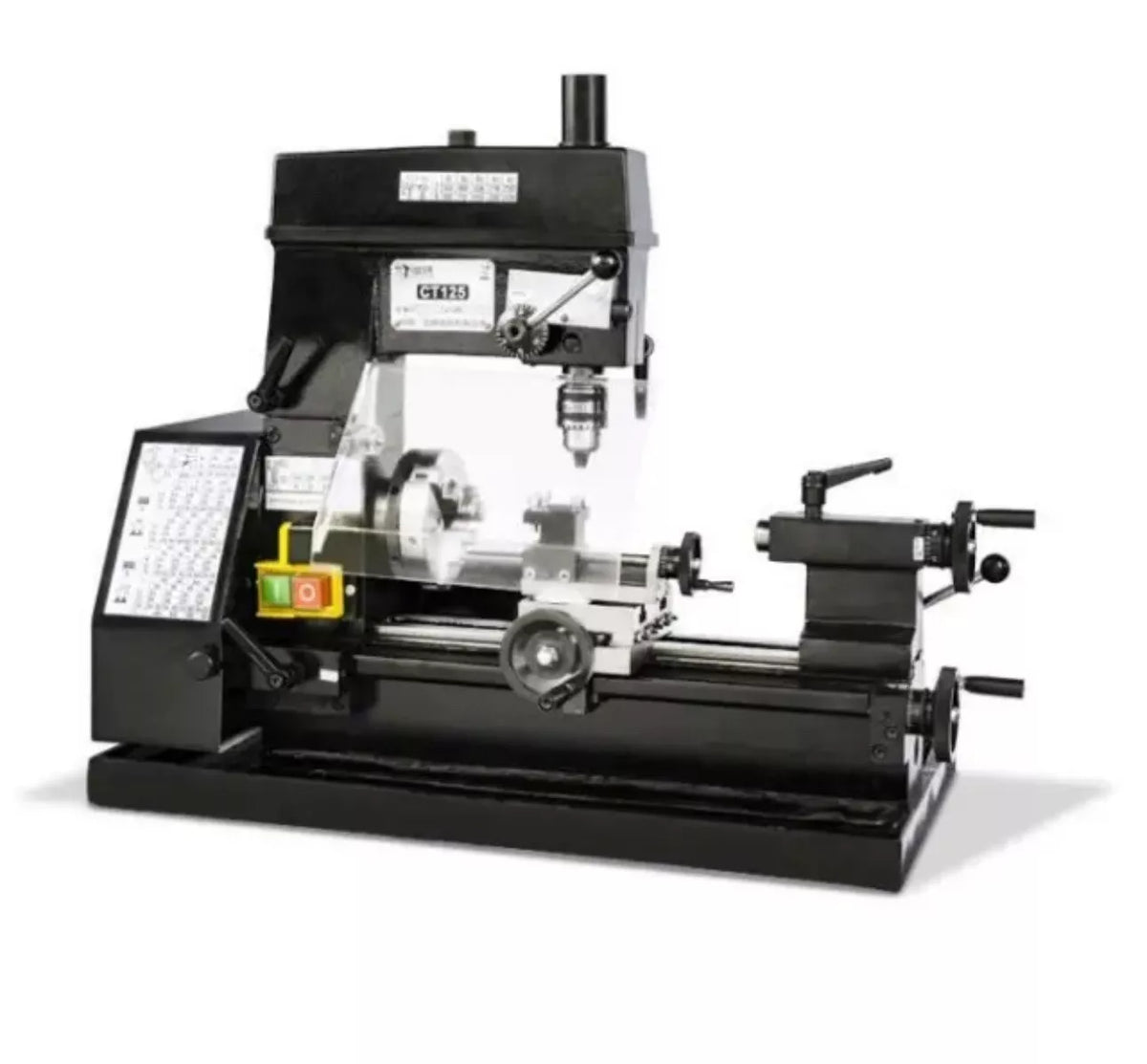 Mini Lathe Machine Desktop DIY Drilling Milling Machine 220V 180W