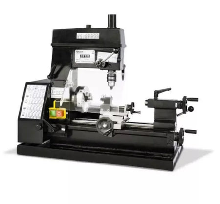 Mini Lathe Machine Desktop DIY Drilling Milling Machine 220V 180W