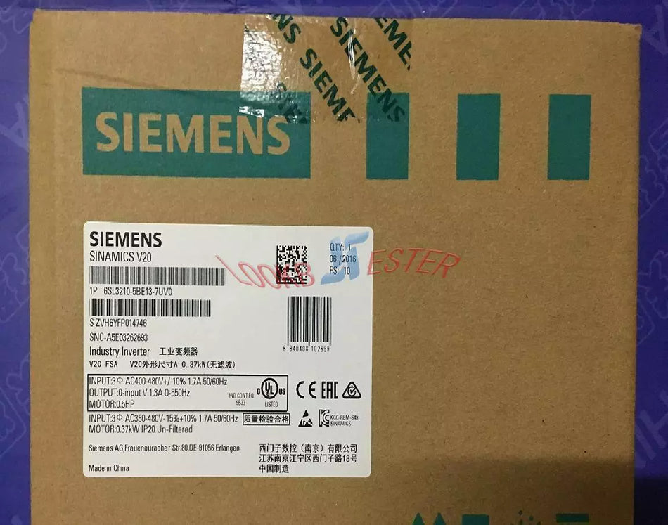 1PCS NEW SIEMENS Inverter 6SL3210-5BE13-7UV0 6SL3 210-5BE13-7UV0