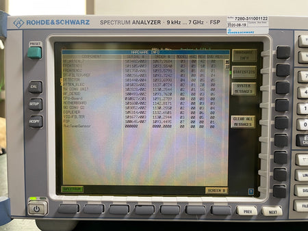 Rohde &amp; Schwarz FSP7 Spectrum Analyzer 9 kHz - 7 GHz _ 0645