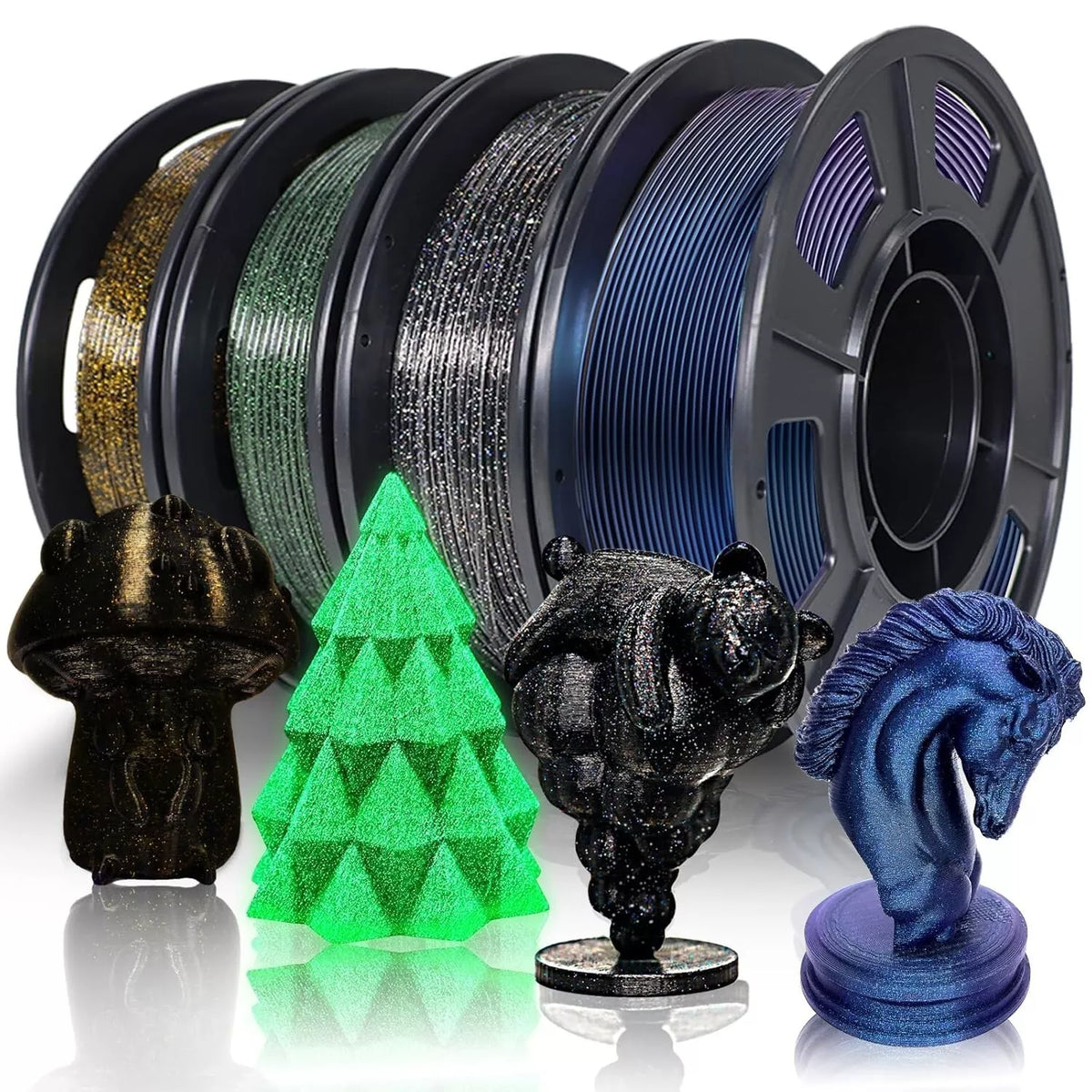 YOUSU 1.75mm Multicolor PLA Filament Bundle for 3D Printer