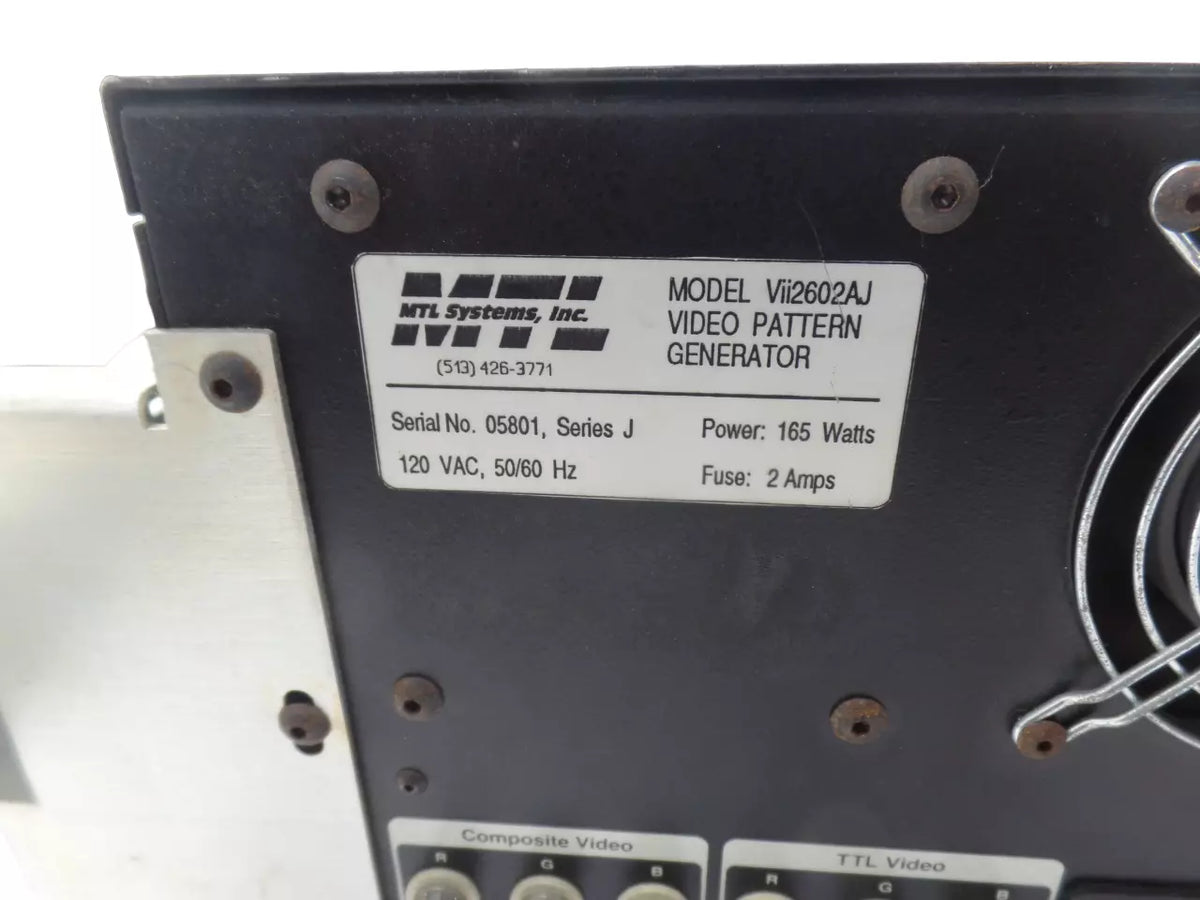 MTL Systems Inc Vii2602A TGB COLOR Video Pattern Generator