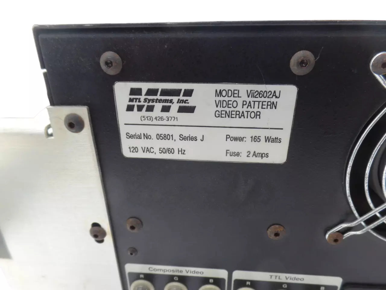 MTL Systems Inc Vii2602A TGB COLOR Video Pattern Generator