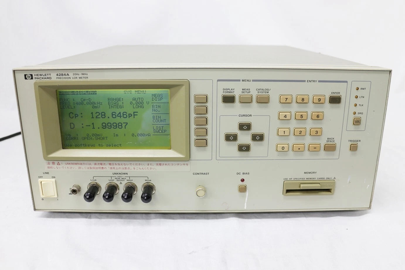 HP 4284A /006 20Hz-1MHz Precision LCR Meter