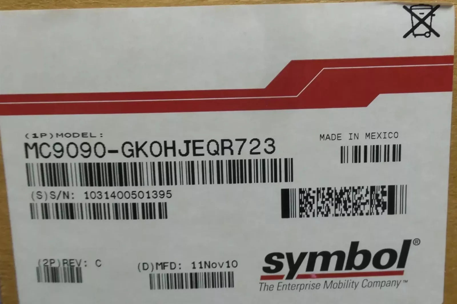 Motorola Barcode Scanner Model MC9090-GKOHJEQR723