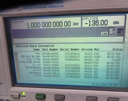 Agilent E4438C Vector Signal Generator 250kHz-1GHz