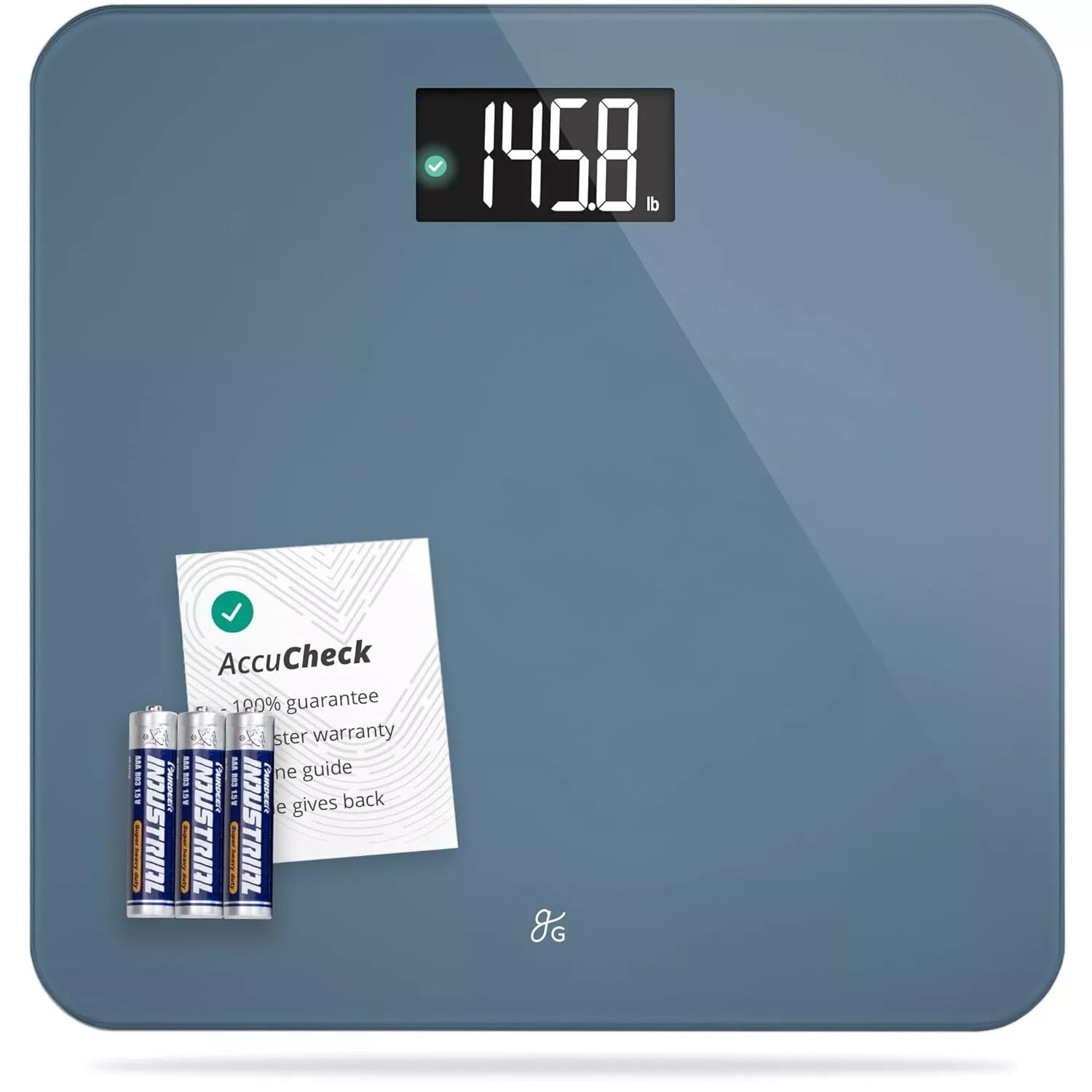 Digital AccuCheck Bathroom Scale 400lbs Capacity with Batteries