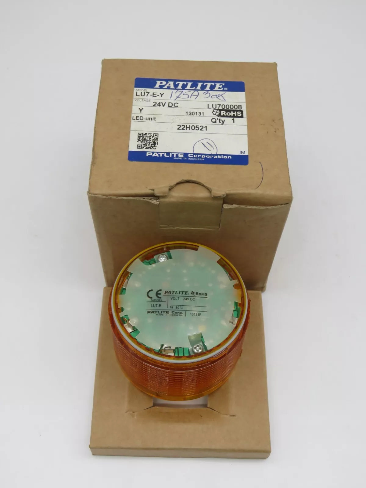 Patlite LU7-E Yellow Stack Light LED Unit 24VDC