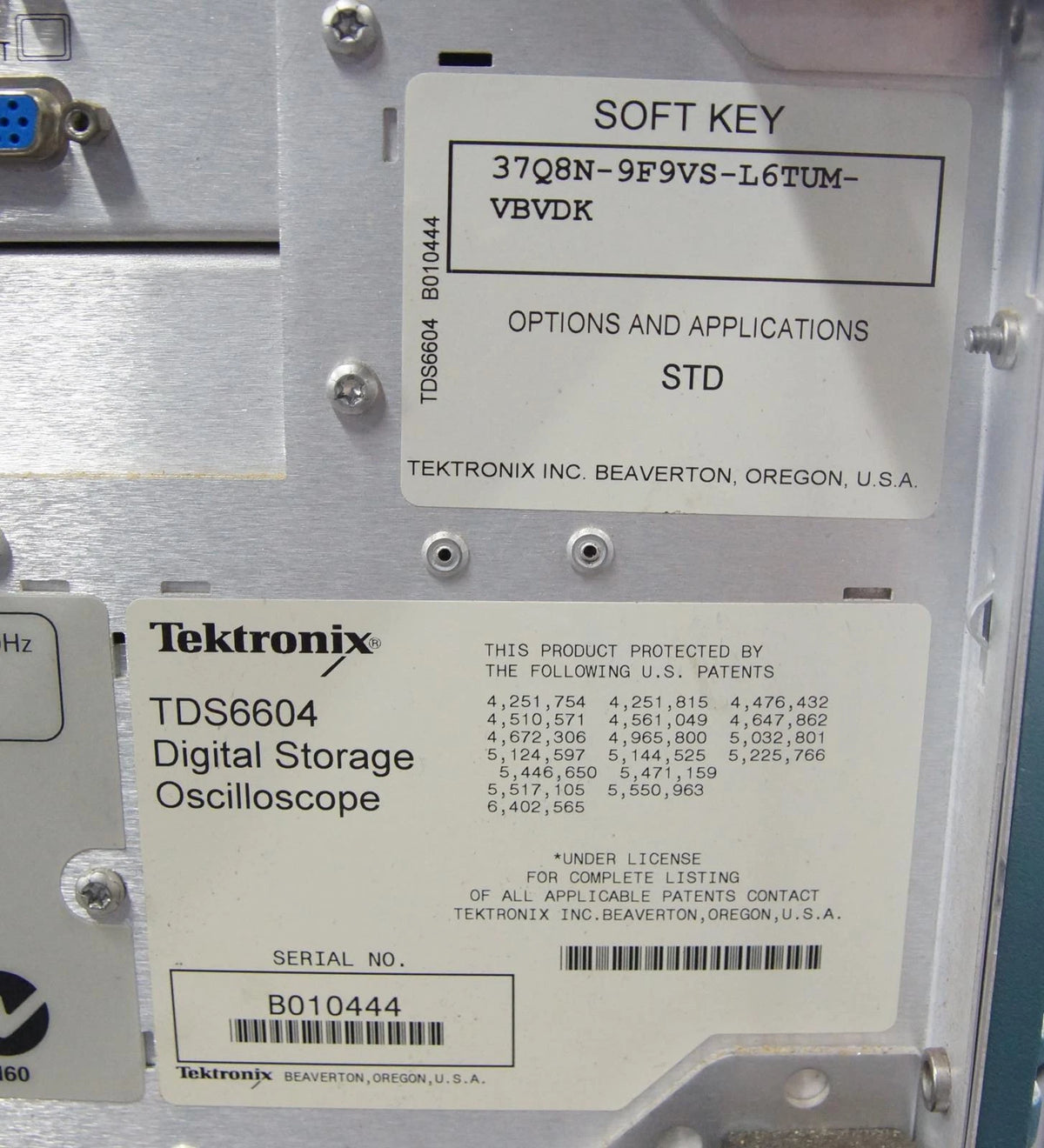 Tektronix TDS6604 Digital Storage Oscilloscope 6GHz 20GS/s
