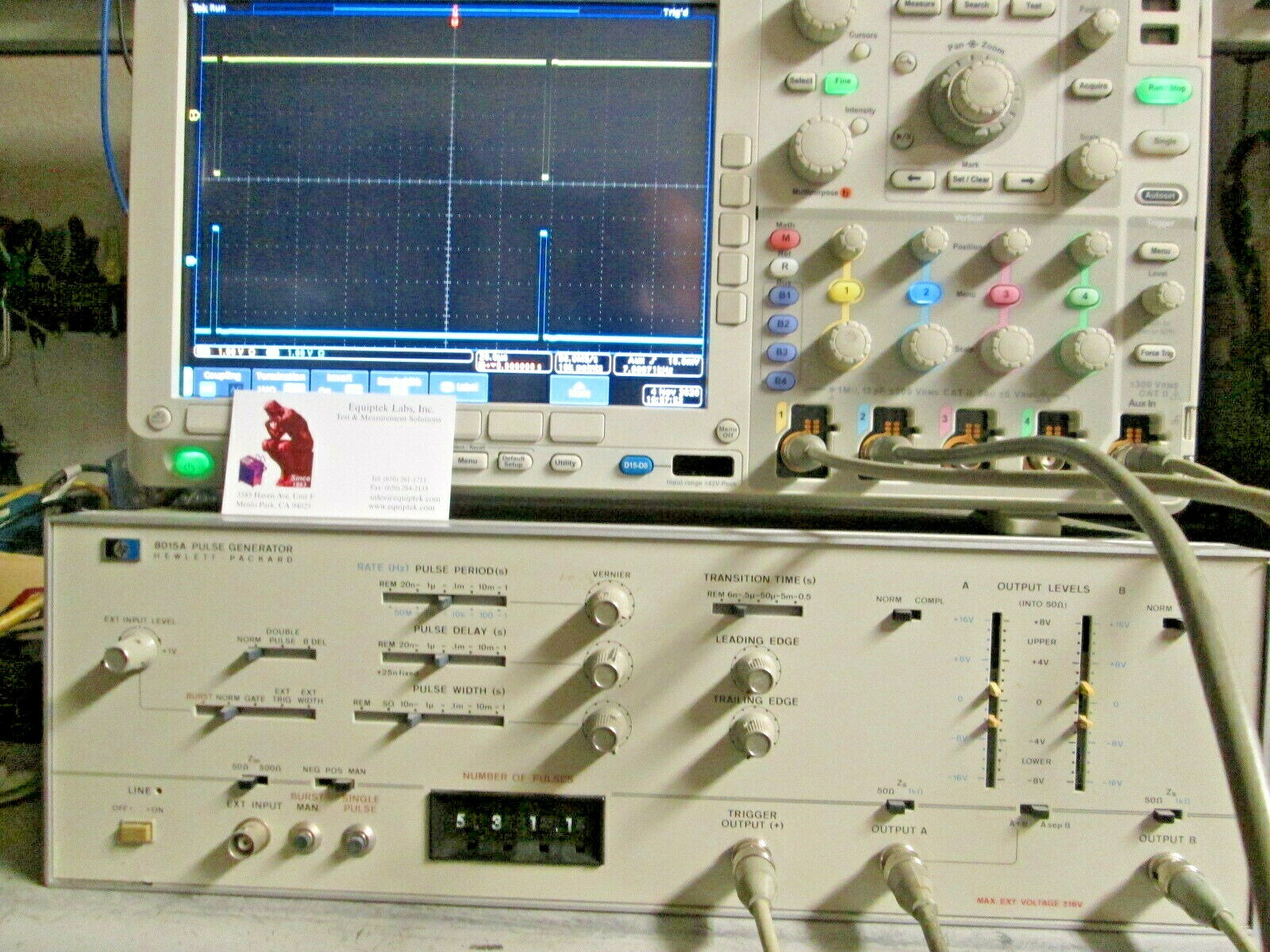 Dual Output Pulse Generator 50 MHz by HP