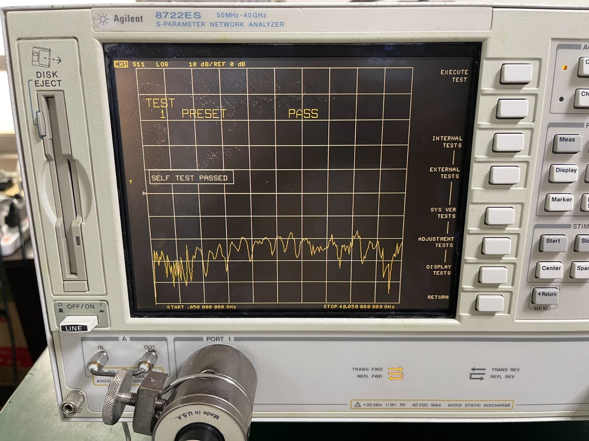 Agilent Keysight 8722ES 50MHz-40GHz Network Analyzer w/Opt.1D5/010/012/089_06113 - XG eqpt