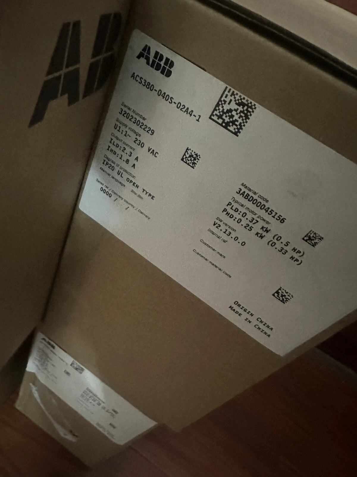 ABB ACS380-040S-02A4-1 Variable Frequency Drive