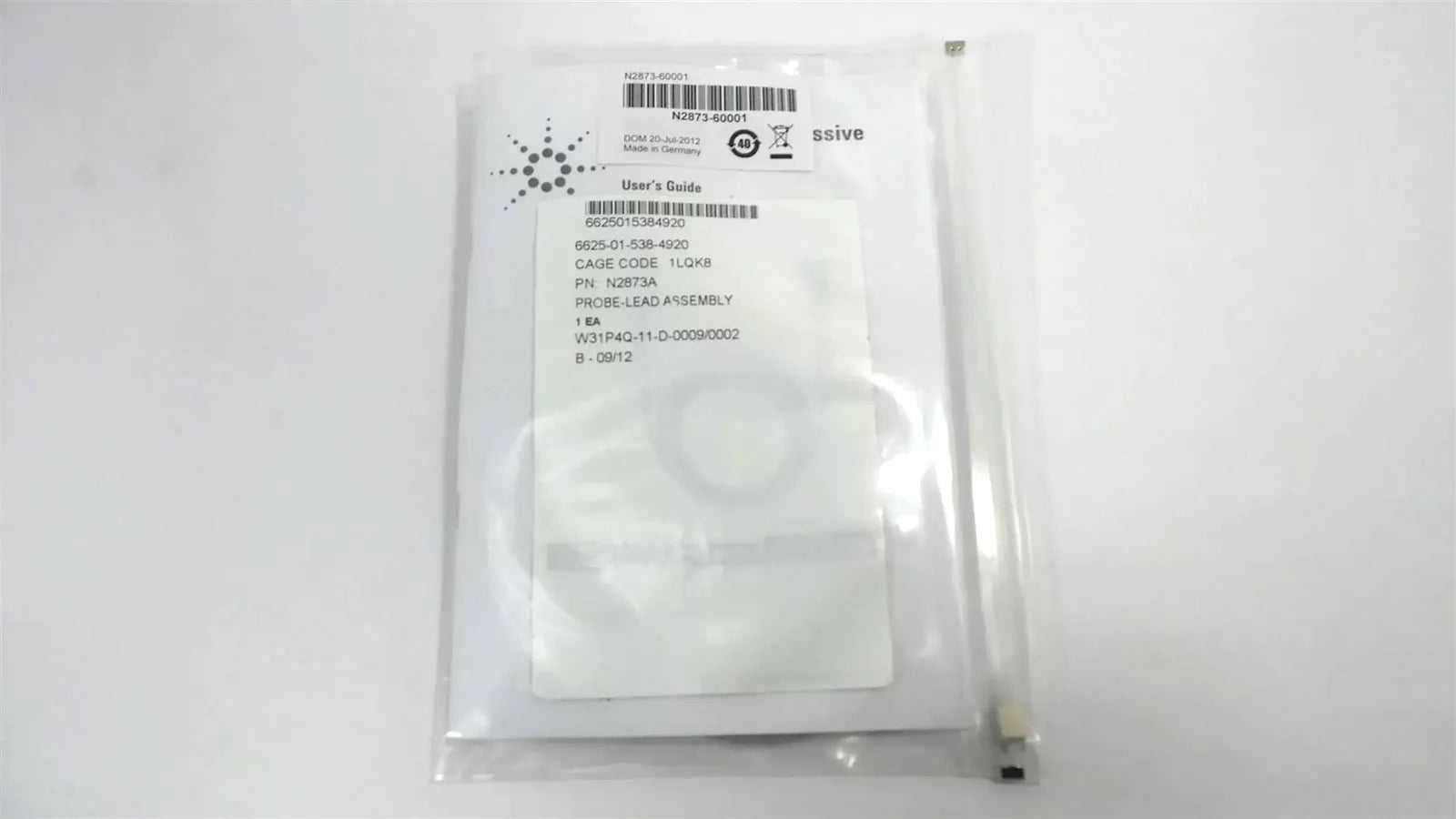 Agilent Keysight N2873A 500 MHz Passive Oscilloscope Probe & Accessories