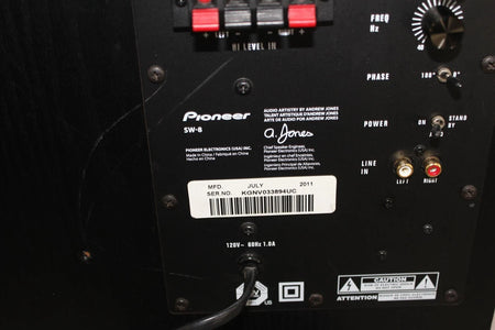 Pioneer SW-8 Andrew Jones 100W 8" Subwoofer - Free Shipping.