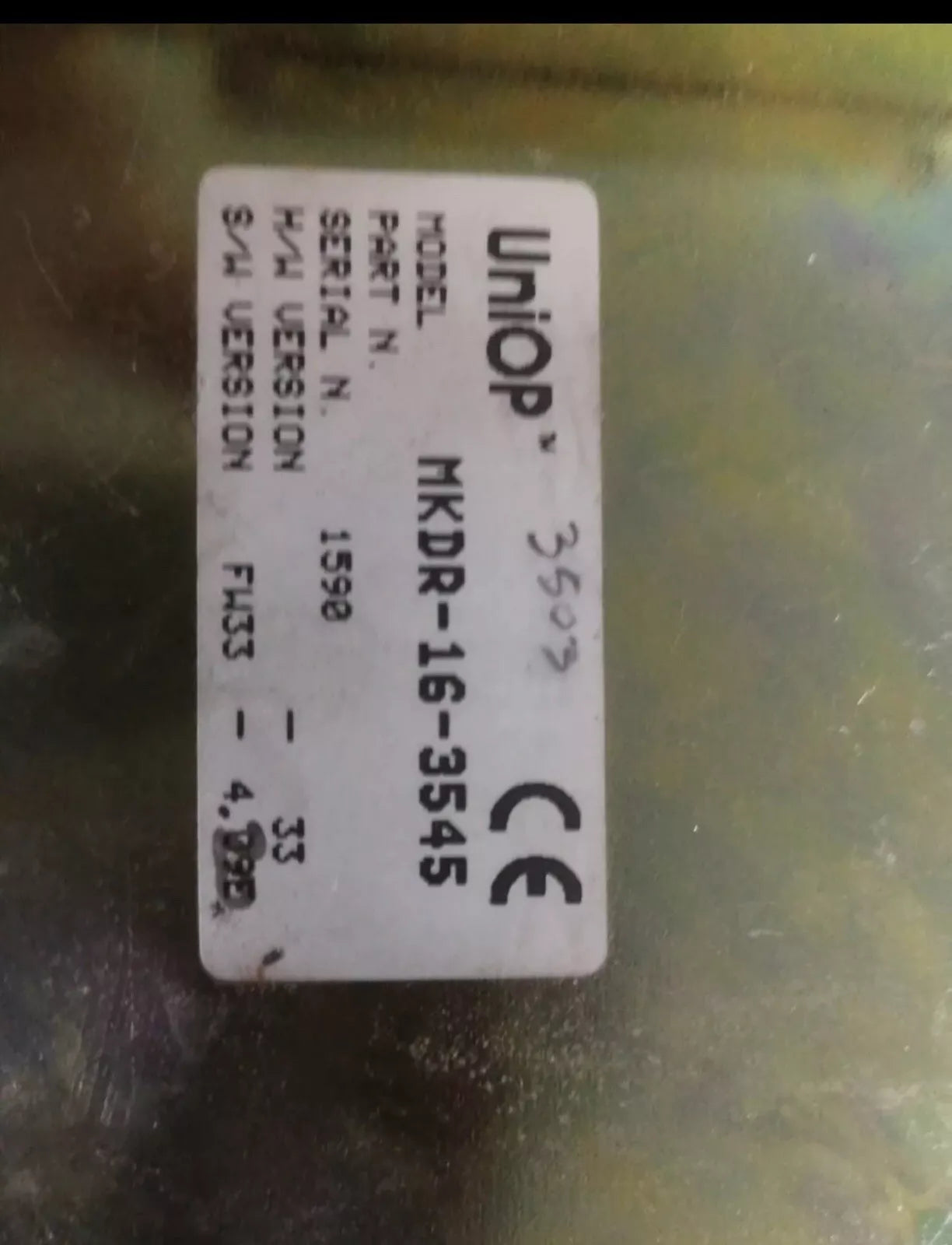 UniOP MKDR-16-3545: Touchscreen Operator Panel