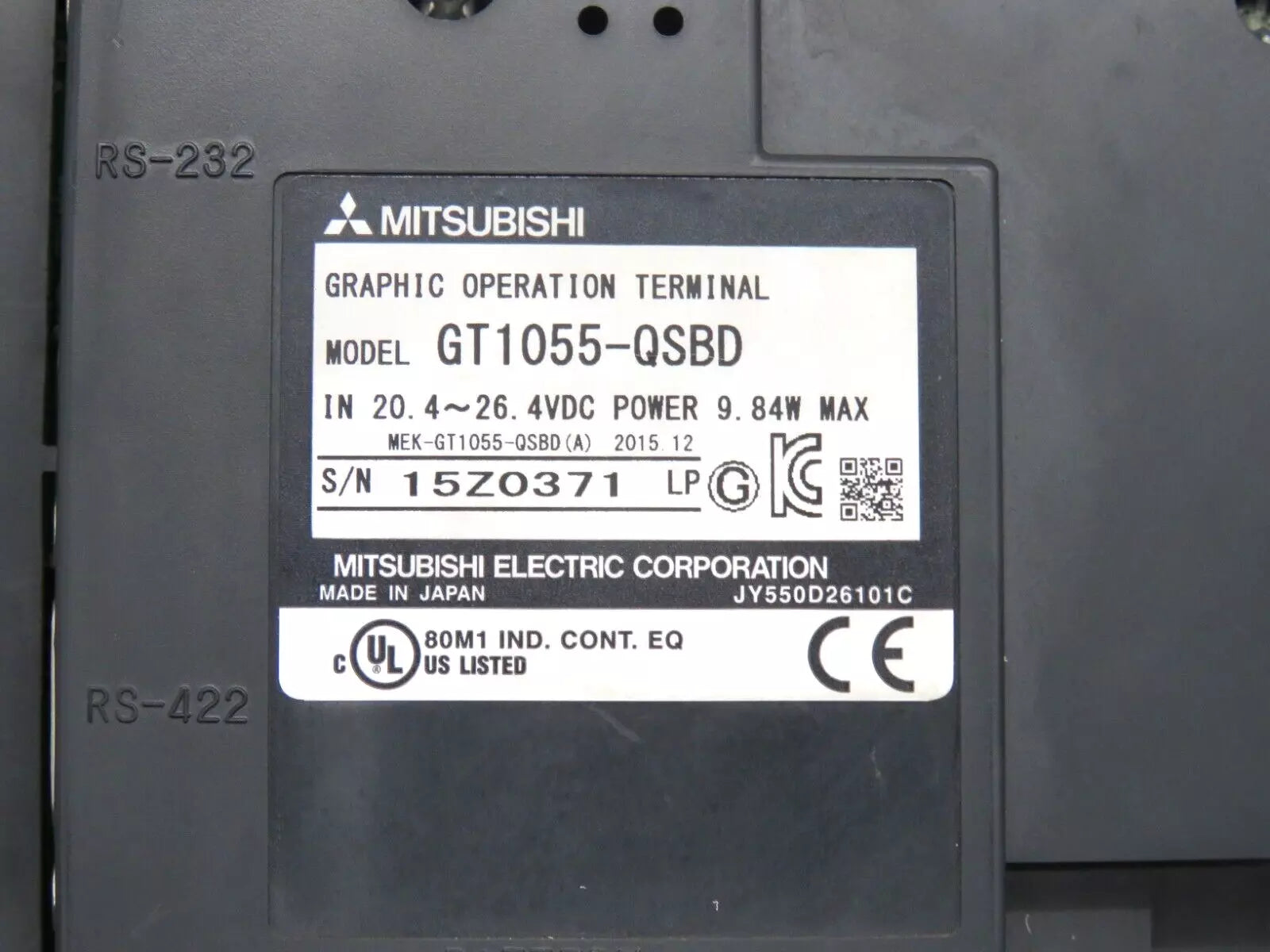 Mitsubishi GT1055-QSBD HMI Touchscreen Display Graphic Operation Terminal