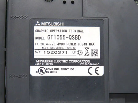 Mitsubishi GT1055-QSBD HMI Touchscreen Display Graphic Operation Terminal