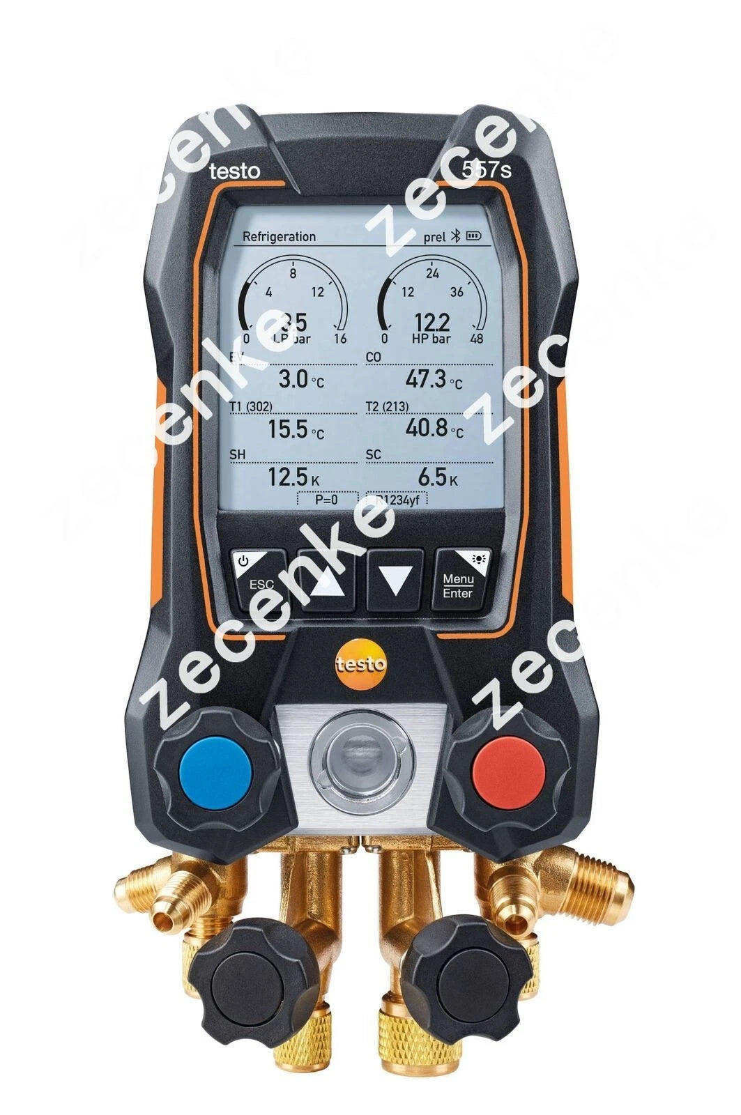Testo 557s Smart Digital Manifold Kit with Wireless Vacuum Clamp Probe
