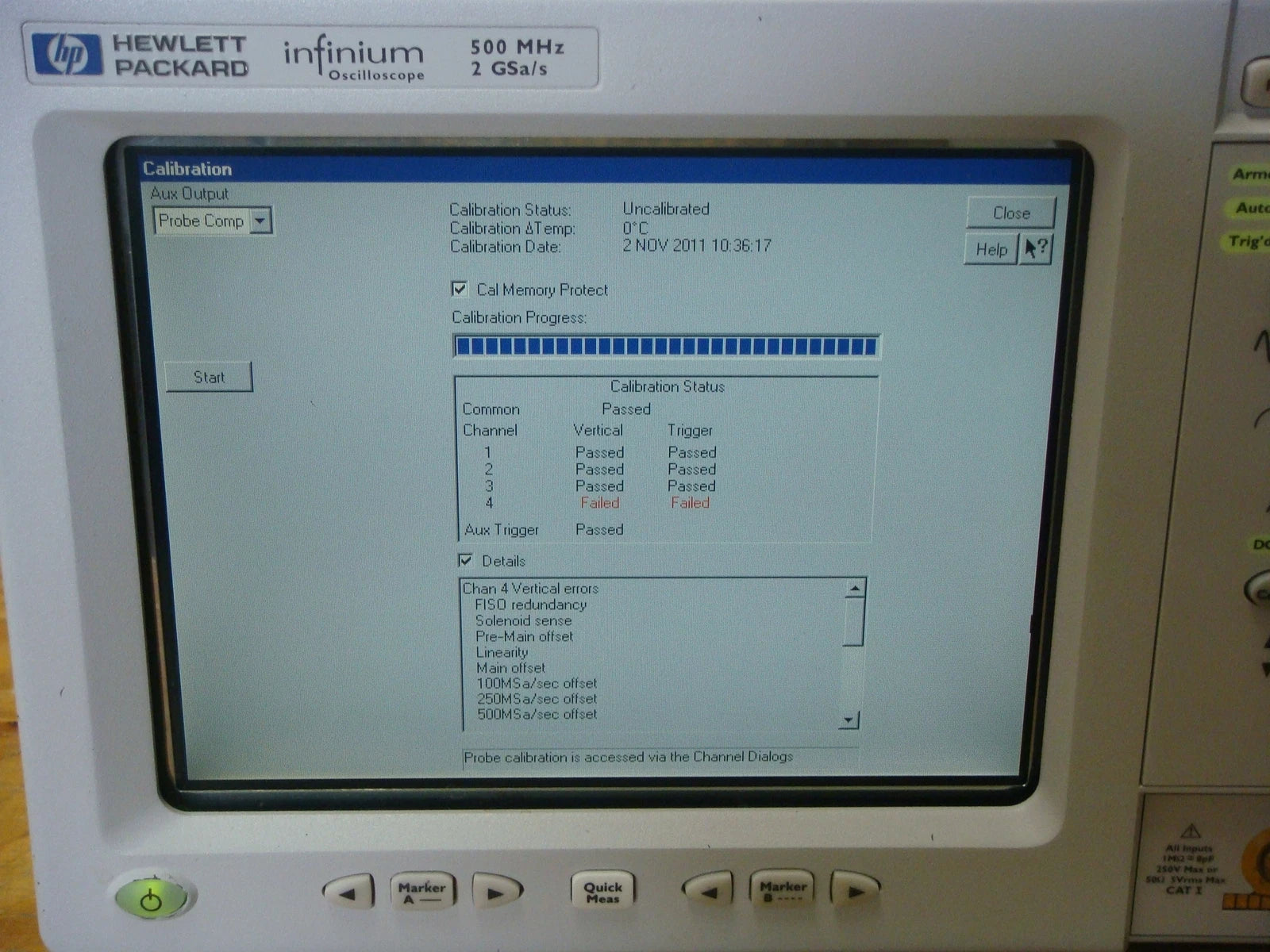 HP 54825A 500MHz 4ch 2GS/s 32kW Digital Oscilloscope