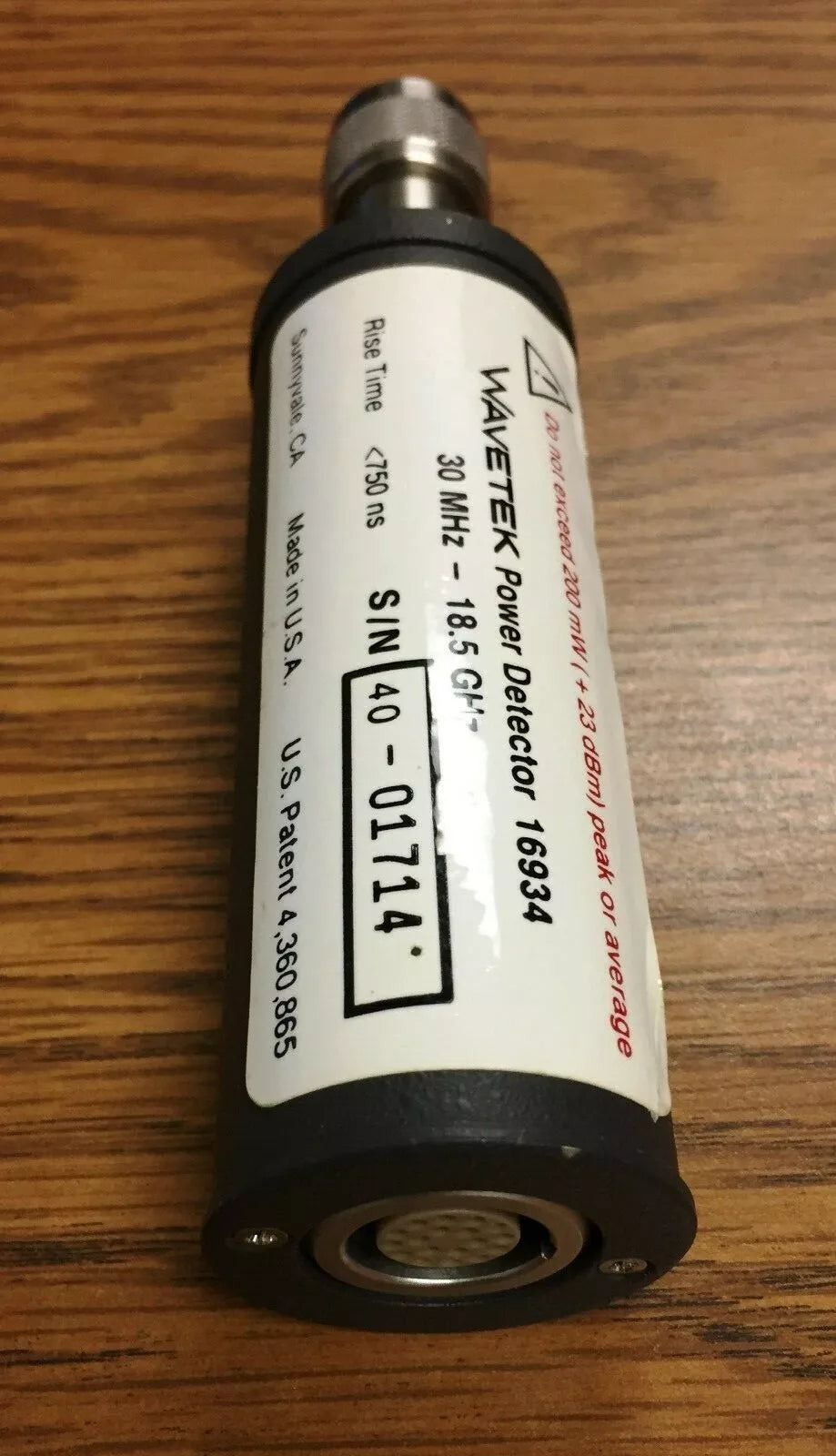 Wavetek 16934 Power Detector 30 MHz - 18.5 GHz