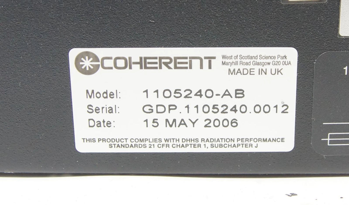 Coherent MRU X1 Air Recurculator for Chameleon Ti Sapphire Laser 1105240-AB