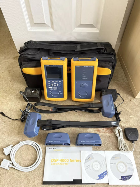 Fluke Networks DSP4300 Cable Analyzer Kit with Accessories (Tested)