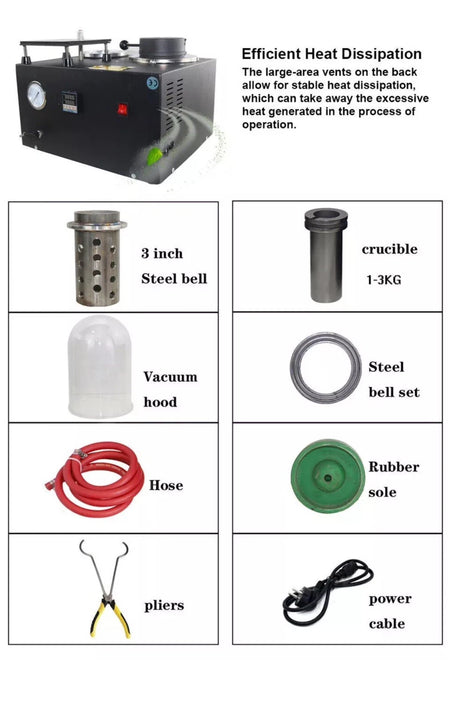 2023 2L Vacuum Investing Casting Machine with Melting Jewelry Making Tools