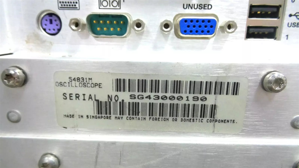 Agilent 54831M Infiniium Oscilloscope 600 MHz 4 GS/a