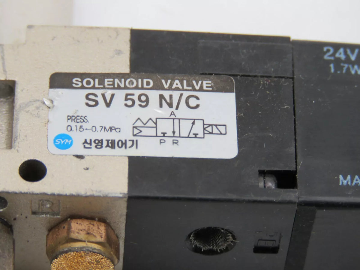 SMC SV59N/C Solenoid Valve 24V DC 1.7W AV