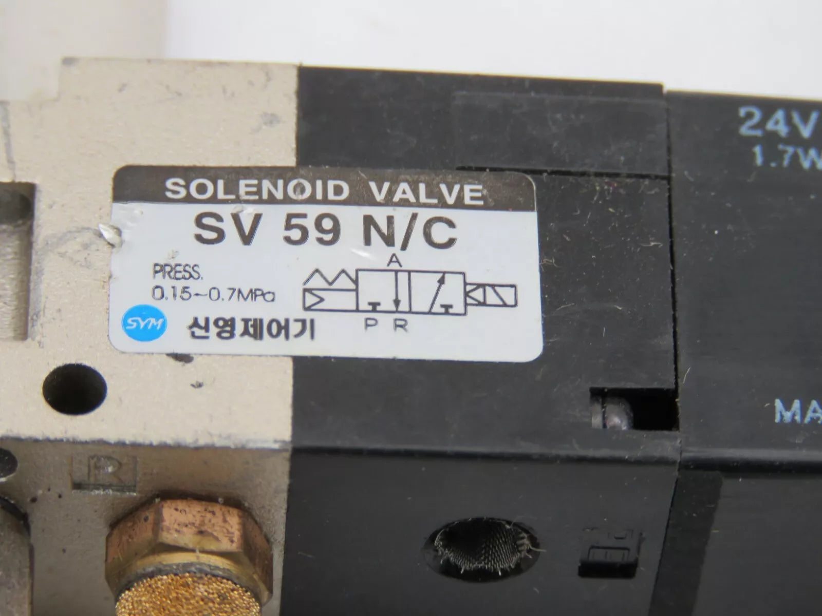 SMC SV59N/C Solenoid Valve 24V DC 1.7W AV
