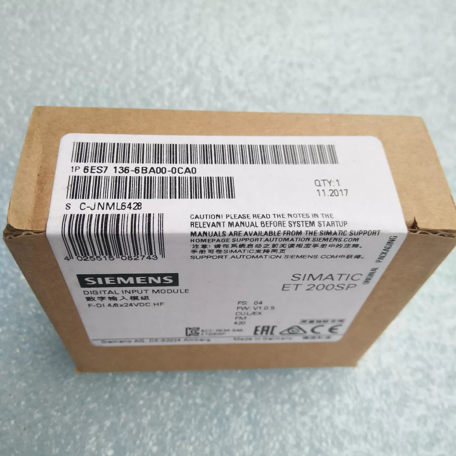 Siemens 6ES7136-6BA00-0CA0 DP Electronic Module