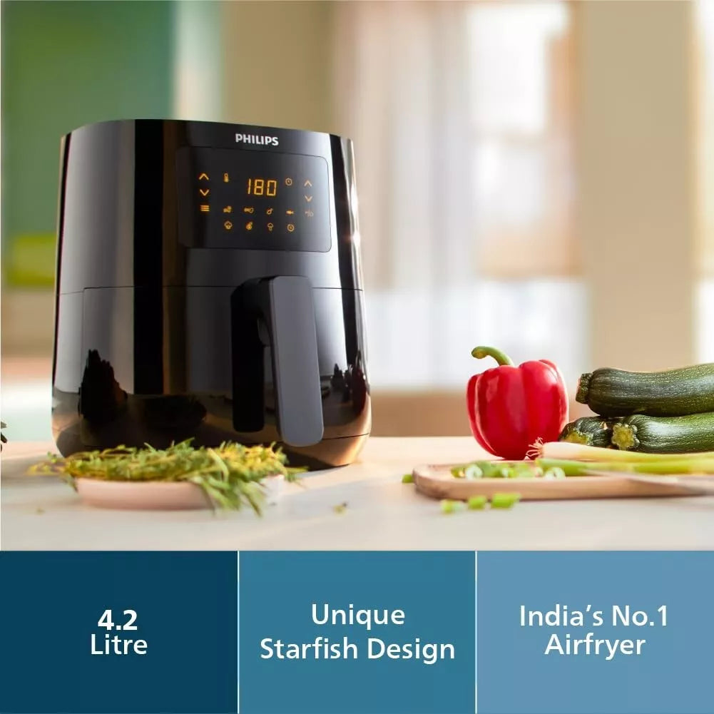 Philips Digital Air Fryer HD9252/90, 1400W 4.1L Touch Panel Rapid Air Technology