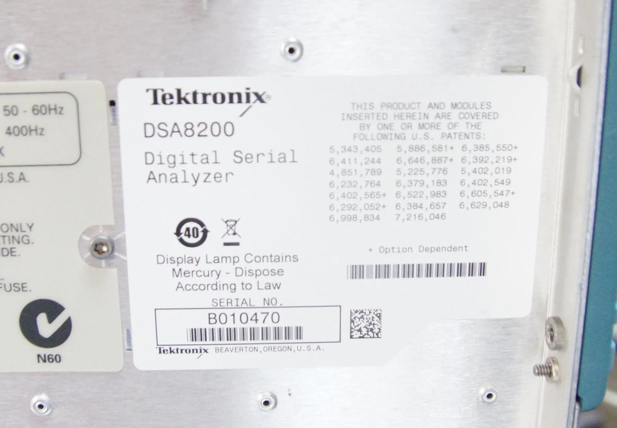 Tektronix DSA8200 Digital Serial Analyzer Sampling Oscilloscope DSA