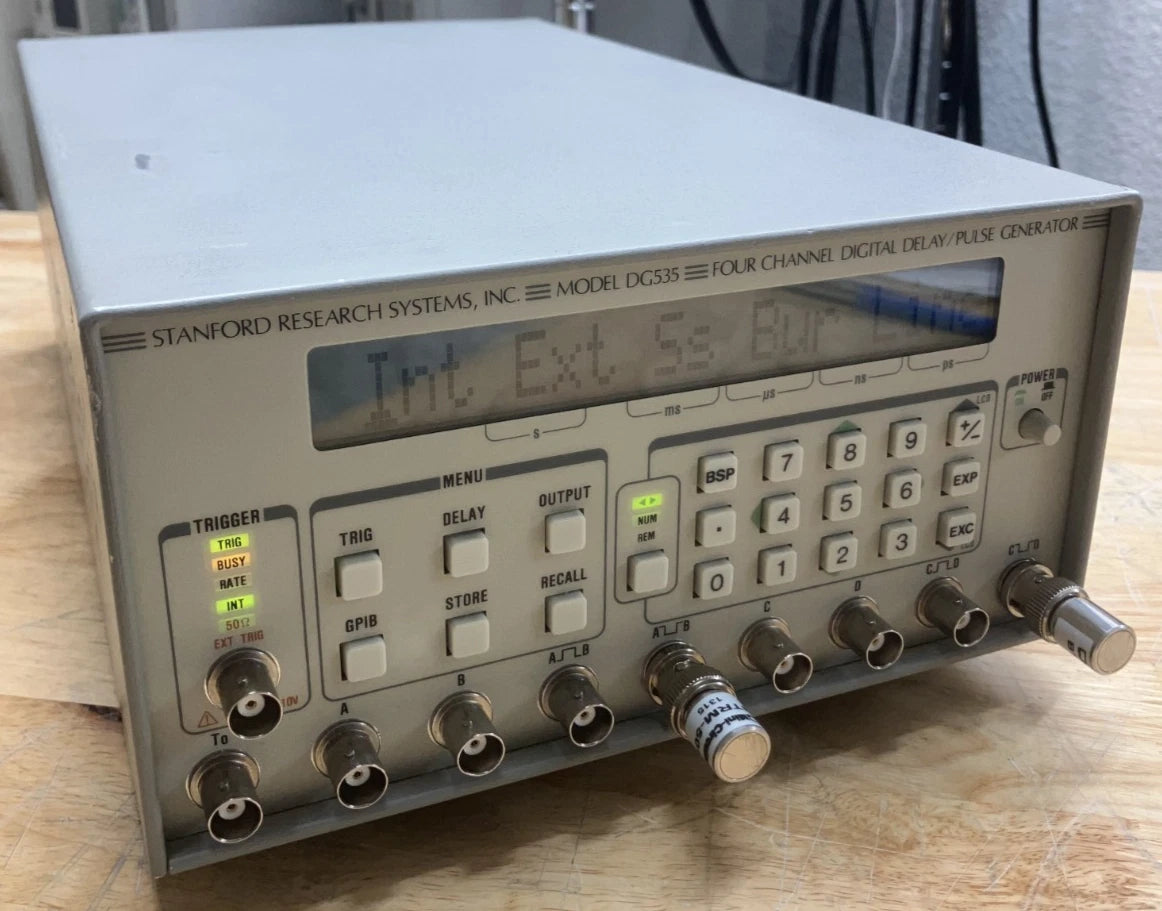 Stanford Research DG535 Delay / Pulse Generator OPT 01, 02, 03. Cal'd with data.