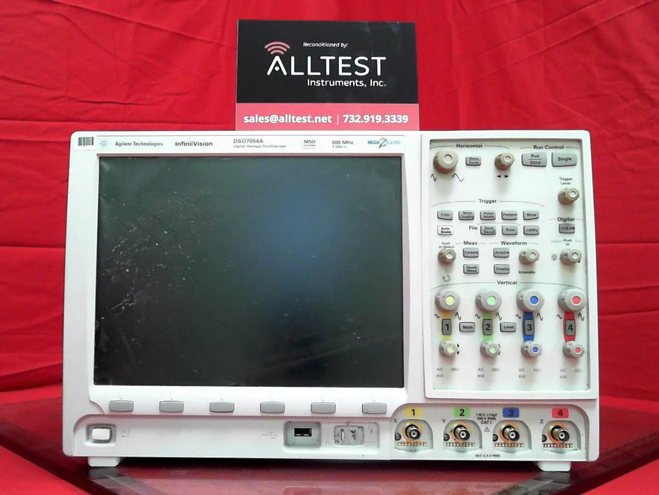 Agilent Keysight DSO7054A Oscilloscope 500MHz, 4GSa/s, 8Mpts, 3CH