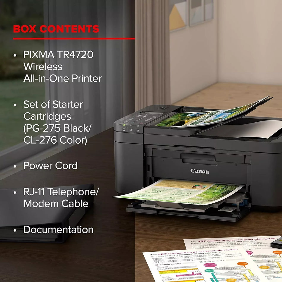 Canon PIXMA TR4720 Wireless All-in-One Printer for Home Use Automatic Document