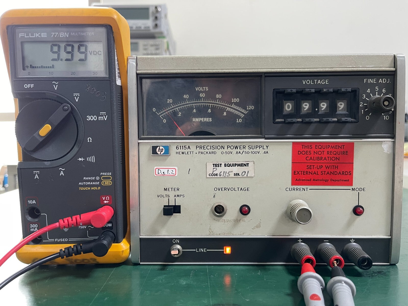 HP 6115A Precision power supply 0-50V @ 0.8A, 50-100V @ 0.4A - XG eqpt