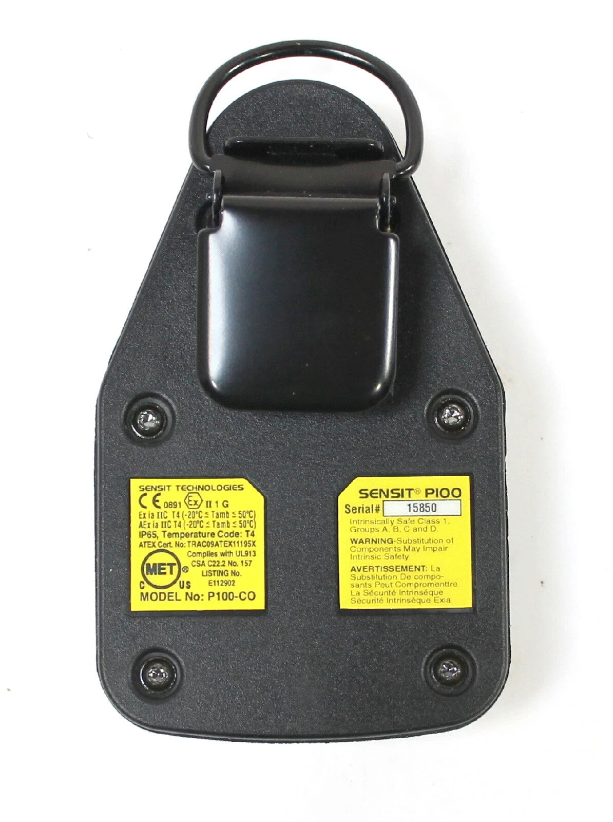SENSIT CO P100 Personal Gas Monitor Carbon Monoxide