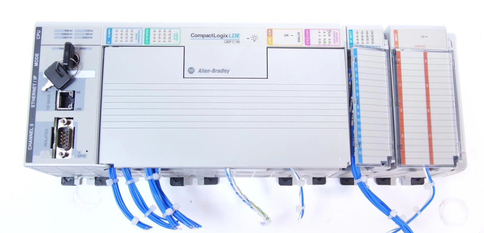 Allen Bradley CompactLogix 1769-L23E-QBFC1B with 1769-IQ16 & 1769-IF8