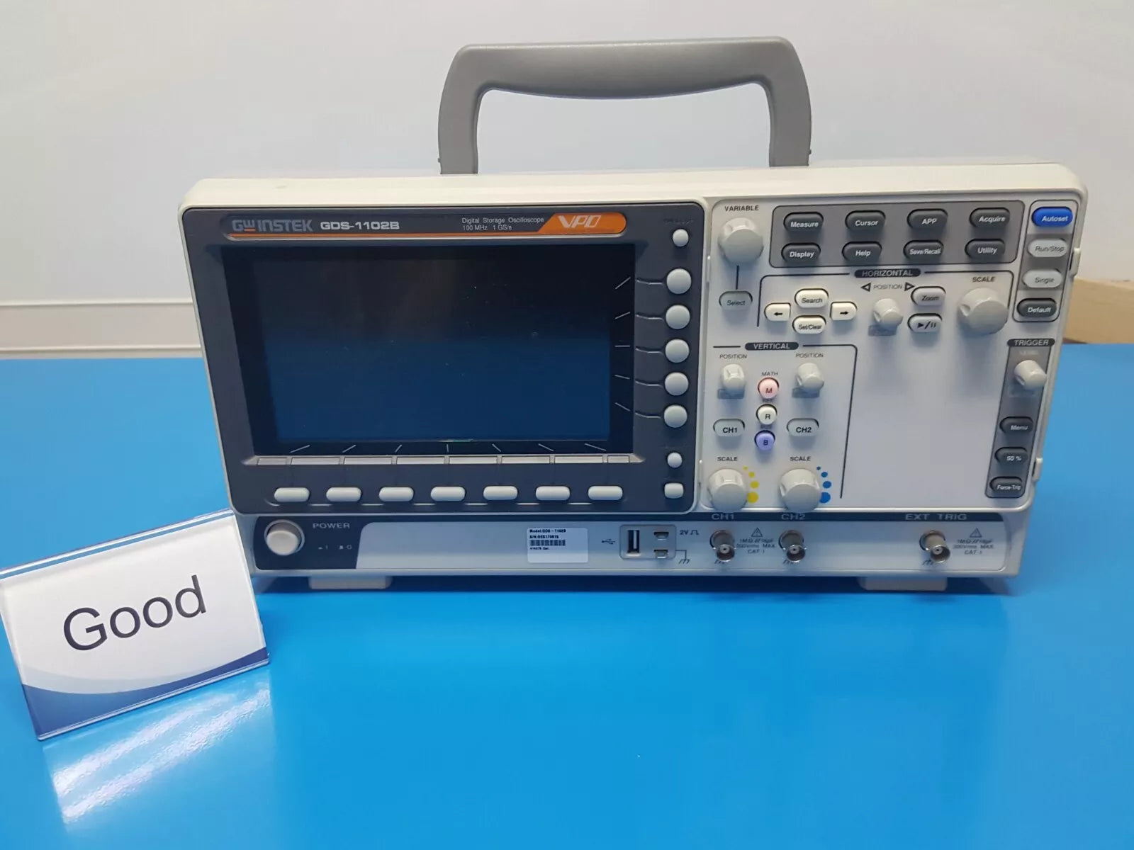 GWInstek GDS-1102B Digital Storage Oscilloscope 100MHz 2CH